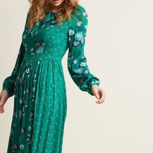 Modcloth maxi dress floral 1X